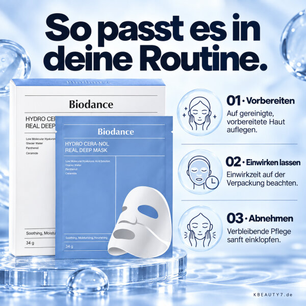 Biodance Hydro Cera-Nol Real Deep Mask 4 St&uuml;ck – Produktbild 3